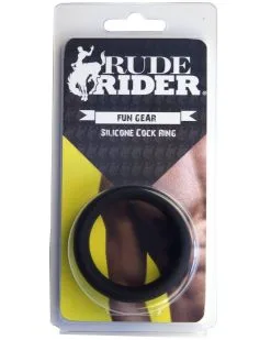 Rude Rider Cockring Silicone Thick Ring Noir -Sextoys boutique cockring silicone thick ring noir 3