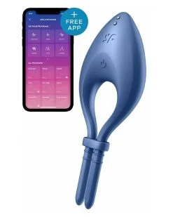 Cockring Vibrant Connecté Bullseye Satisfyer Bleu
