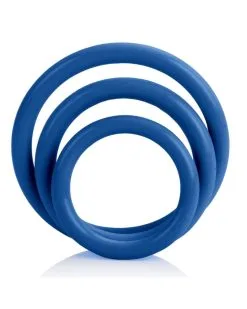 CalExotics Cockrings Tri-Rings Bleus -Sextoys boutique cockrings tri rings bleus 2