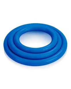 CalExotics Cockrings Tri-Rings Bleus -Sextoys boutique cockrings tri rings bleus 4