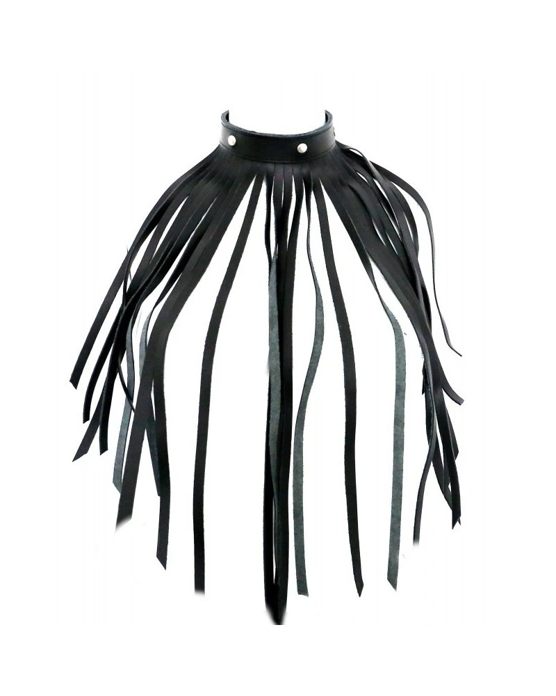 The Red Collier Avec Franges En Cuir 3 The Red Collier Avec Franges En Cuir – Image 3