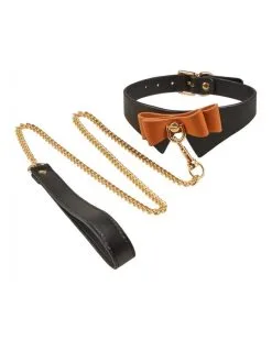 Generique Collier Et Laisse Butler Noir Et Marron