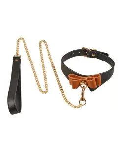 Generique Collier Et Laisse Butler Noir Et Marron -Sextoys boutique collier et laisse butler noir et marron 4