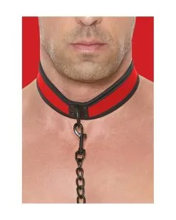 Ouch! Puppy Play Collier Néoprène Ouch Puppy Rouge -Sextoys boutique collier neoprene ouch puppy rouge 3