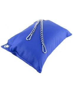 Mr. Sling Coussin En Cuir 20 X 25cm + ChaÓnes Bleu -Sextoys boutique coussin en cuir 20 x 25cm chaones bleu 3