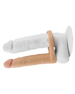 Love Toy Double Gode Cockring - 14 X 2.8 Cm Flesh
