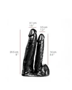 Godes Dildorama Double Gode Dildorama 18 X 4 Cm Noir -Sextoys boutique double gode dildorama 18 x 4 cm noir 2