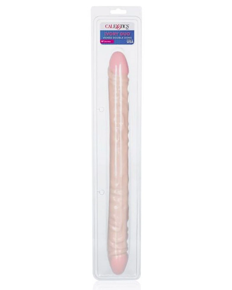 CalExotics Double Gode Ivory Duo Veined XL 45 X 4cm 2 CalExotics Double Gode Ivory Duo Veined XL 45 X 4cm – Image 2