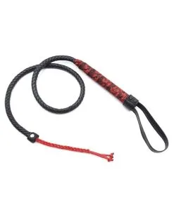 Correct Me Fouet Chinese Design 90cm Noir-Rouge -Sextoys boutique fouet chinese design 90cm noir rouge 2