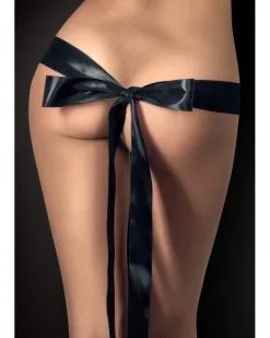 Ouch! Foulard Soyeux Noir - 175 X 7.5 Cm