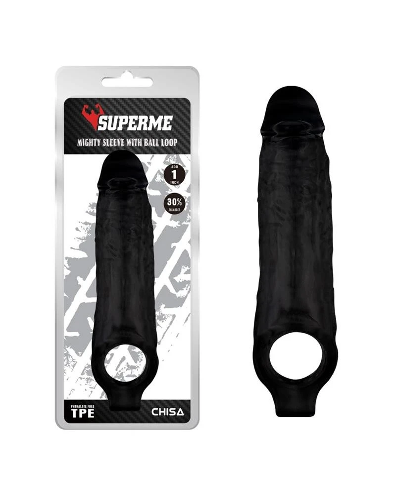 SUPERME! Gaine De Pénis Mighty 15 X 4.5cm Noire 2 SUPERME! Gaine De Pénis Mighty 15 X 4.5cm Noire – Image 2