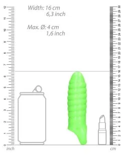 Ouch! Glow Gaine De Pénis Phosphorescente Swirl Thick Glow 12 X 4cm -Sextoys boutique gaine de penis phosphorescente swirl thick glow 12 x 4cm 4