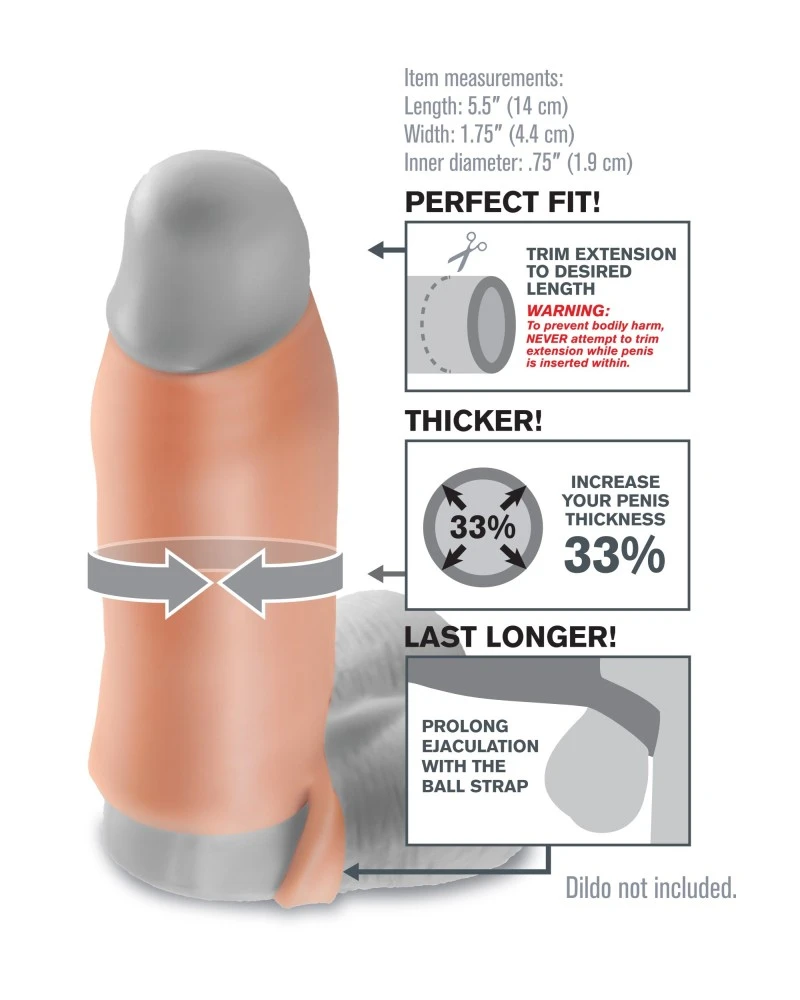 Fantasy X-tensions Gaine De Pénis Real Feel 14 X 3.2cm 3 Fantasy X-tensions Gaine De Pénis Real Feel 14 X 3.2cm – Image 3