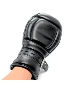 Kiotos Gants Padded Lock Noirs -Sextoys boutique gants padded lock noirs 2