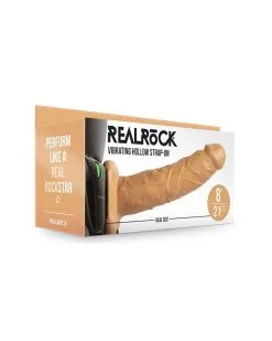 Real Rock Gode Ceinture Vibrant Hollow Vibe RealRock 20 X 4.5cm Latino -Sextoys boutique gode ceinture vibrant hollow vibe realrock 20 x 45cm latino 1