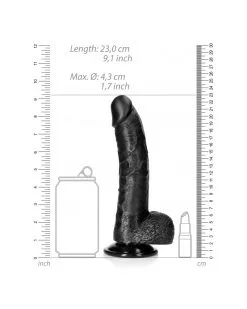 Real Rock Ultra Skin Gode Curved RealCock 17 X 4.3cm Noir -Sextoys boutique gode curved realcock 17 x 43cm noir 6