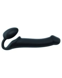 Gode + Plug STRAP-ON-ME Bendable L 16 X 3.7 Cm Noir