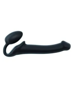 Gode + Plug STRAP-ON-ME Bendable M 16 X 4 Cm Noir