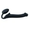 Gode + Plug STRAP-ON-ME Bendable M 16 X 4 Cm Noir
