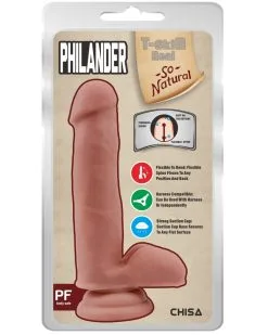 T-Skin Real Gode Réaliste Philander 14 X 4cm -Sextoys boutique gode realiste philander 14 x 4cm 1