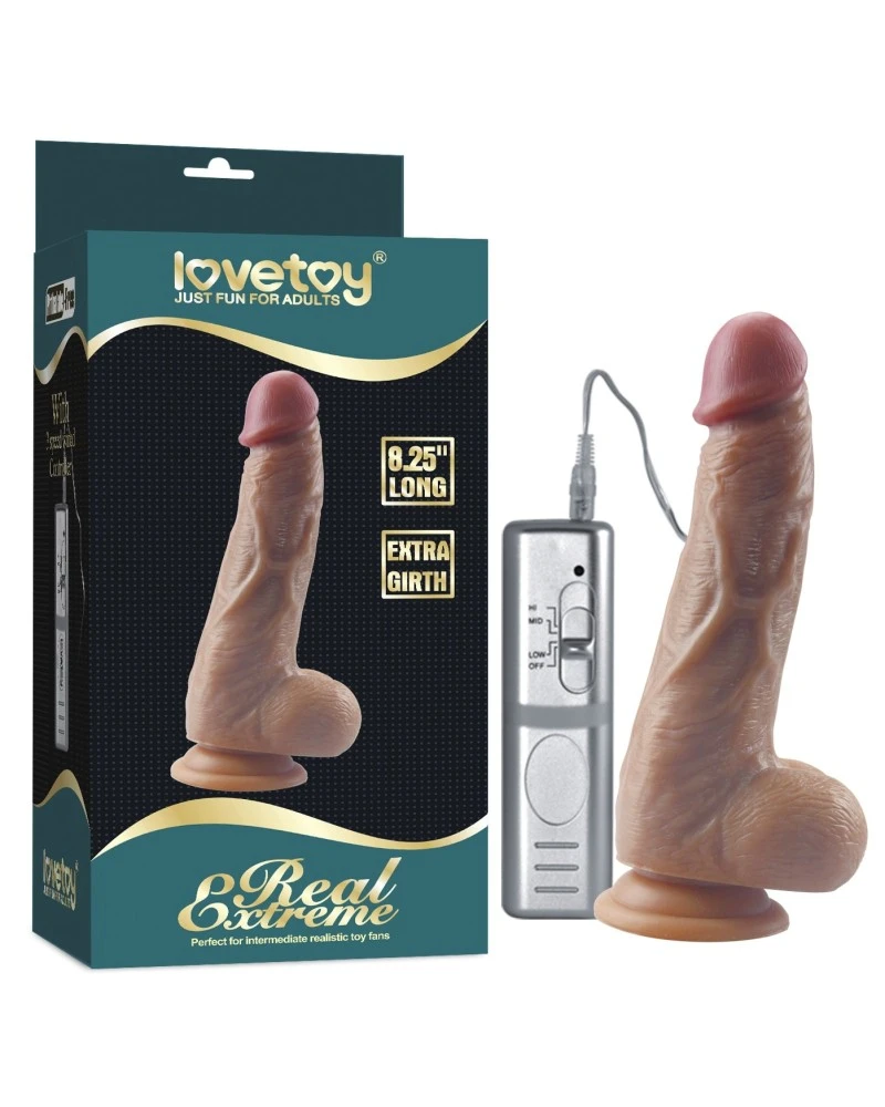 Love Toy Gode Réaliste Vibrant Real Extreme 16 X 4.5cm Marron 2 Love Toy Gode Réaliste Vibrant Real Extreme 16 X 4.5cm Marron – Image 2