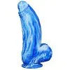F*CK MY COLOR Gode Silicone Fat Dick 18 X 6.5cm Bleu-Blanc