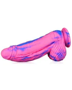 F*CK MY COLOR Gode Silicone Fat Dick 18 X 6.5cm Rose-Bleu -Sextoys boutique gode silicone fat dick 18 x 65cm rose bleu 1