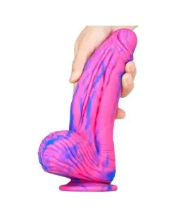 F*CK MY COLOR Gode Silicone Fat Dick 18 X 6.5cm Rose-Bleu -Sextoys boutique gode silicone fat dick 18 x 65cm rose bleu 3