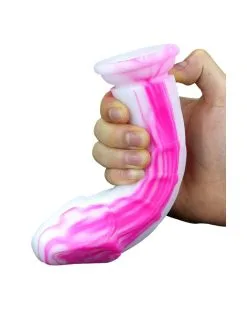 F*CK MY COLOR Gode Silicone Meryl 18 X 5cm Blanc-Rose -Sextoys boutique gode silicone meryl 18 x 5cm blanc rose 1