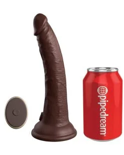 King Cock Elite Gode Vibrant 2Density Seven - 18 X 4cm Marron