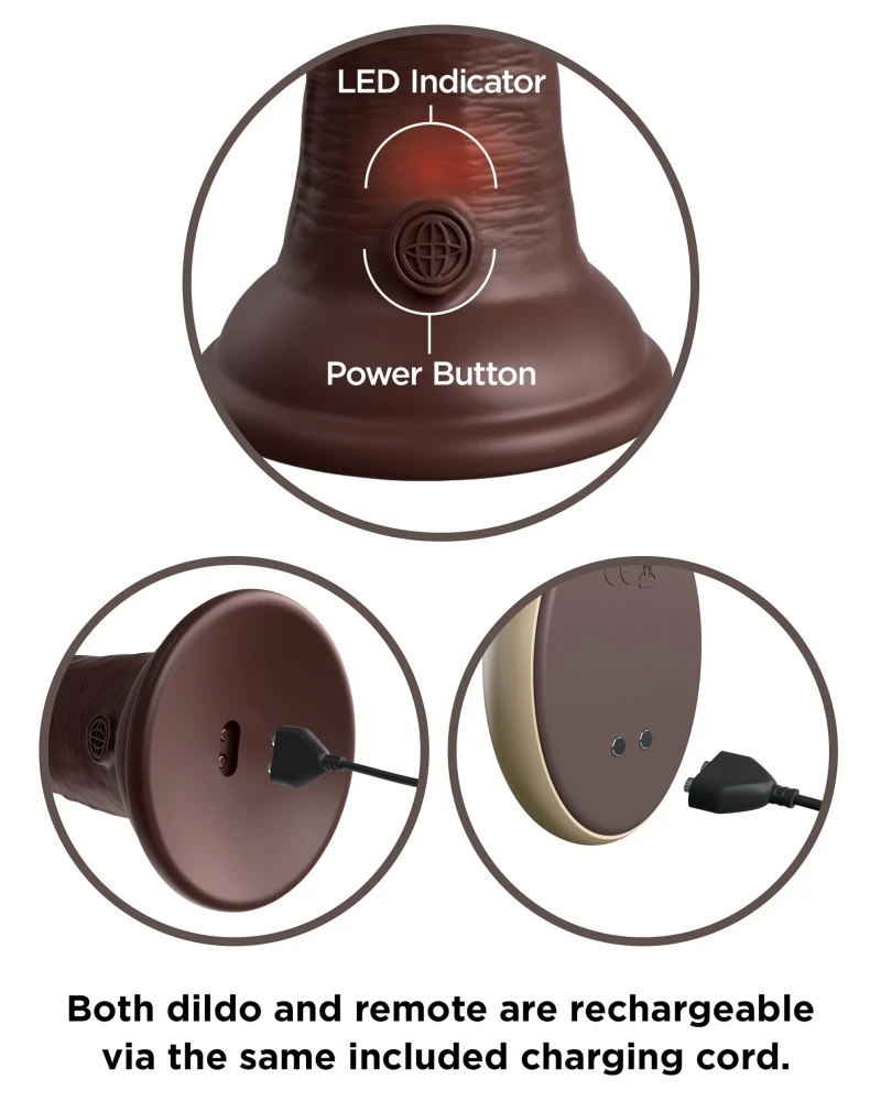 King Cock Elite Gode Vibrant 2Density Seven - 18 X 4cm Marron 7 King Cock Elite Gode Vibrant 2Density Seven - 18 X 4cm Marron – Image 7