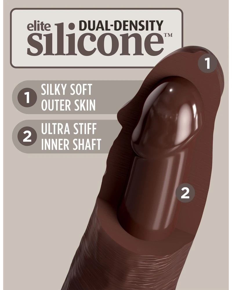 King Cock Elite Gode Vibrant 2Density Seven - 18 X 4cm Marron 8 King Cock Elite Gode Vibrant 2Density Seven - 18 X 4cm Marron – Image 8