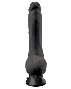 Real Feel Gode Vibrant Feel Deluxe N°7 - 18 X 5.2cm Noir -Sextoys boutique gode vibrant feel deluxe n7 18 x 52cm noir 3