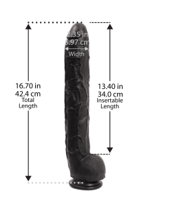 Doc Johnson Gode XXL Dick Rambone 34 X 6.4 Cm Noir -Sextoys boutique gode xxl dick rambone 34 x 64 cm noir 3