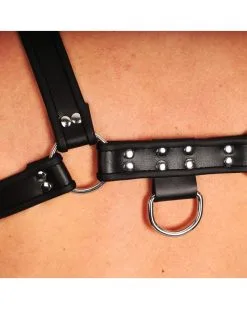 The Red Harness Harnais En Cuir Noir Taille S -Sextoys boutique harnais en cuir noir 3