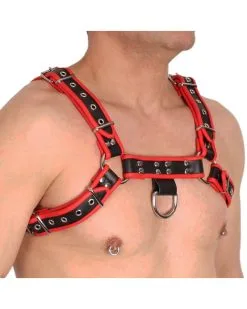 The Red Harness Harnais En Cuir Noir-Rouge Taille S 6 The Red Harness Harnais En Cuir Noir-Rouge Taille S -Sextoys boutique harnais en cuir noir rouge 2