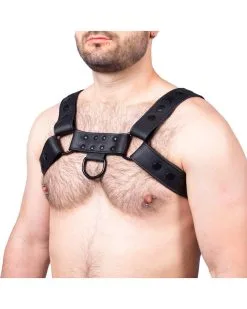 The Red Harness Harnais En Cuir Snap Noir Taille S/M -Sextoys boutique harnais en cuir snap noir 1