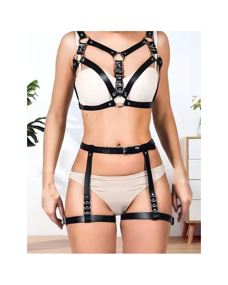 KinkHarness Harnais + Pants En Sangles Simili 1 KinkHarness Harnais + Pants En Sangles Simili