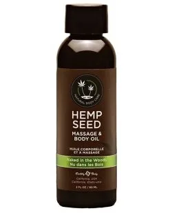 Earthly Body Huile De Massage Chanvre Hemp Parfum Thé Vert-Gingmebre 60ml