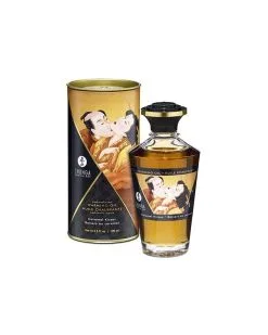 Shunga Huile De Massage Chauffante Aphrodisiaque - BAISERS AU CARAMEL 100ml