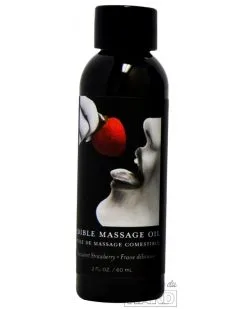 Earthly Body Huile De Massage Comestible Fraise 60ml