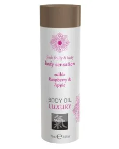 Shiatsu Huile De Massage Comestible - FRAMBOISE Et POMME 75ml