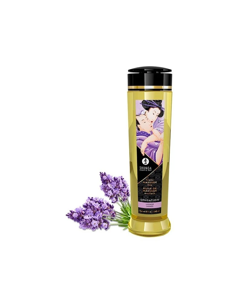Shunga Huile De Massage Sensation Lavande 240mL 1 Shunga Huile De Massage Sensation Lavande 240mL