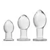 RENEGADE Kit 3 Plugs En Verre Crystal Round