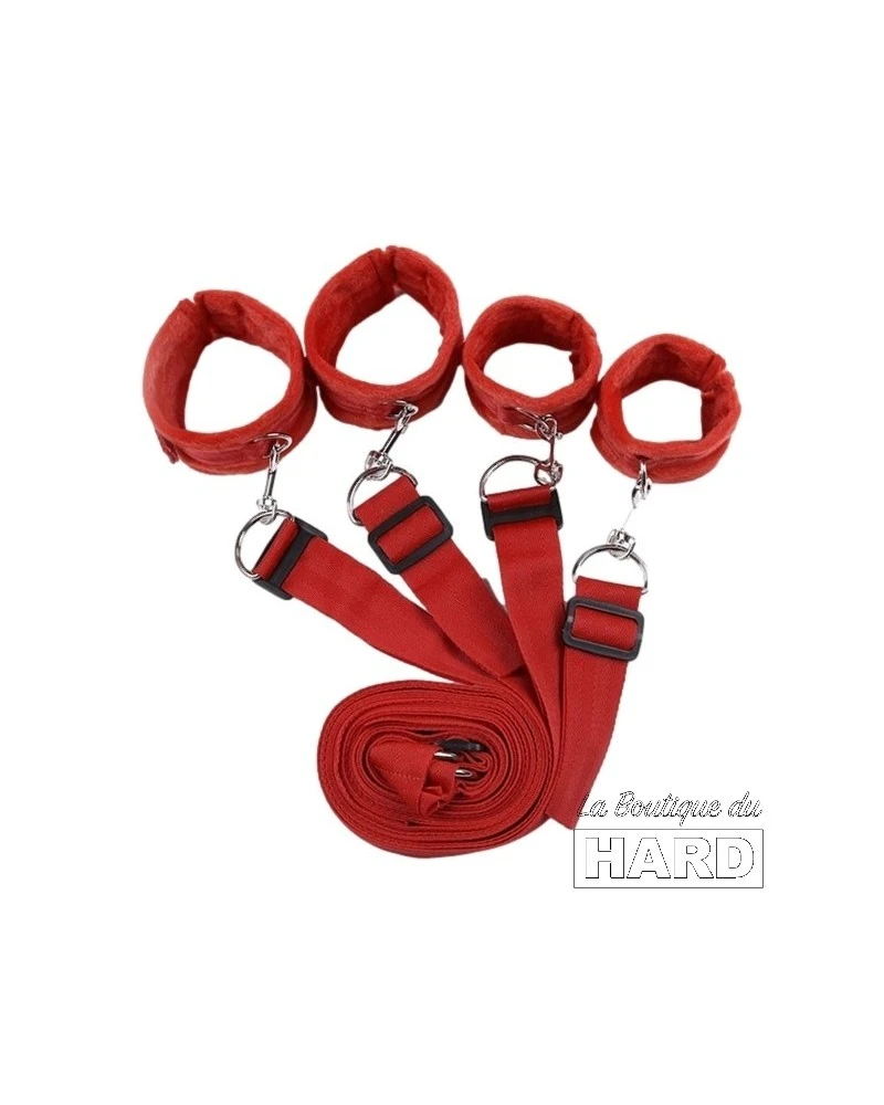 Generique Kit Bondage Pour Lit Rouge 1 Generique Kit Bondage Pour Lit Rouge