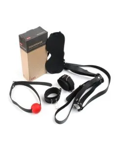 Generique Kit D'Initiation BDSM OBEDIENCE 4 Pièces Noir -Sextoys boutique kit d initiation bdsm obedience 4 pieces noir 1