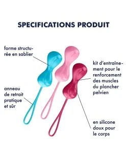 Satisfyer Kit De 3 Boules De Geisha - 3.4 Cm 9 Satisfyer Kit De 3 Boules De Geisha - 3.4 Cm -Sextoys boutique kit de 3 boules de geisha 34 cm 2