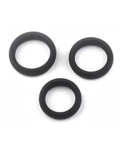 Generique Kit De 3 Cockrings Silicone Thick Set -Sextoys boutique kit de 3 cockrings silicone thick set 1