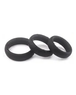 Generique Kit De 3 Cockrings Silicone Thick Set -Sextoys boutique kit de 3 cockrings silicone thick set 3