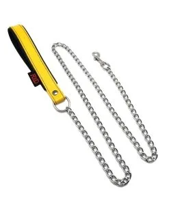 The Red Laisse Avec Poignée En Cuir 1m Jaune